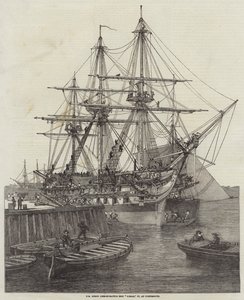 Nave da battaglia a vite HM Caesar, 90, a Portsmouth da Edward Duncan