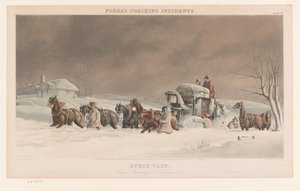Carrozza bloccata nella neve