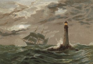 Chiaro di luna, Faro di Eddystone da Edward Duncan
