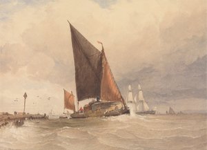 Barca a vela in mare da Edward Duncan