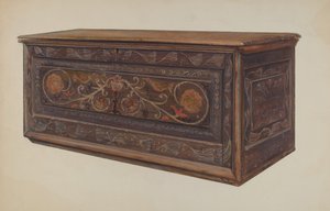 Cassapanca dipinta di Guilford da Edward F. Engel