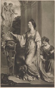 Lady Sarah Bunbury che sacrifica alle Grazie da Edward Fisher