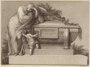 Biglietto funebre di Sir Joshua Reynolds da Edward Francis Burney