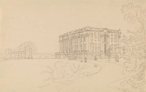 Veduta di Easton Neston, Northants da Edward Francis Burney
