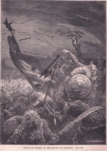 Morte di Harold nella Battaglia di Hastings AD 1066