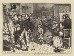 Giornata degli studenti al Museo di South Kensington da Edward Frederick Brewtnall