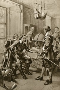 Robert Blake visita Oliver Cromwell nella Sala del Consiglio a Whitehall da Edward Frederick Skinner