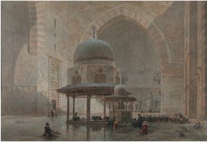 Interno della Moschea-Madrassa del Sultano Hassan al Cairo