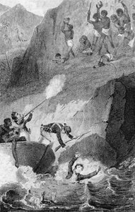 La morte di Mungo Park, 1806 da Edward Henry Corbould