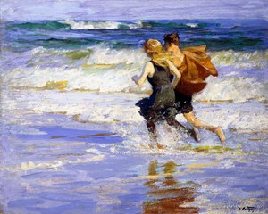 In spiaggia da Edward Henry Potthast
