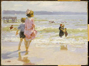 Sulla spiaggia da Edward Henry Potthast
