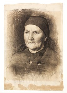 Testa di studio (Donna con sciarpa)