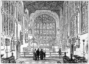 Il presbiterio della chiesa di Stratford, Stratford-upon-Avon, Warwickshire, 1885 da Edward Hull