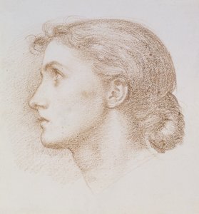 Studio della testa di una giovane donna da Edward John Poynter