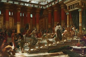 La visita della regina di Saba al re Salomone, 1890 da Edward John Poynter