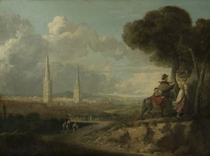 Coventry da Hillfields, c.1807 da Edward Junior Rudge