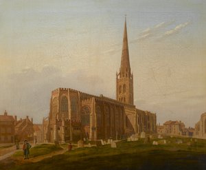 Chiesa di San Michele, Coventry, c.1824 da Edward Junior Rudge