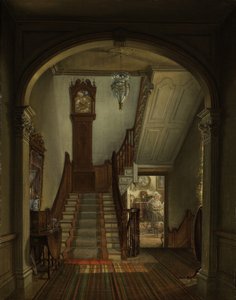 Vecchio orologio sulle scale, 1868