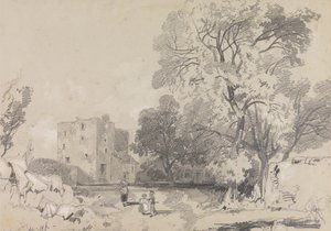 Una casa-torre in rovina da Edward Lear