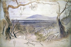 Una vista su Levkas, Isole Ionie da Edward Lear