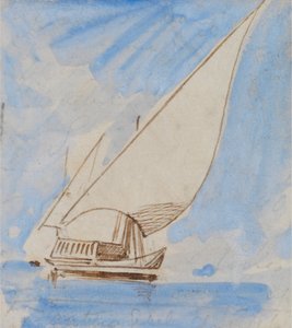 Barca sul Nilo da Edward Lear