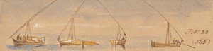 Imbarcazioni (Dahabeah); 28 febbraio [1867] (565) da Edward Lear