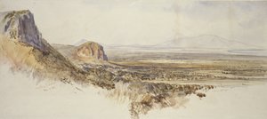 Vista lontana di Borghetto e Partenico, Sicilia, 1847 da Edward Lear