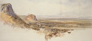 Vista lontana di Borghetto e Partenico, Sicilia da Edward Lear