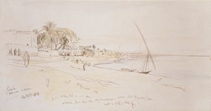 Esneh, Egitto, 1854 da Edward Lear