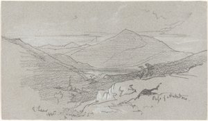 Vista montuosa da Antrodoco da Edward Lear