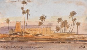 Vicino a Wady Halfeh da Edward Lear