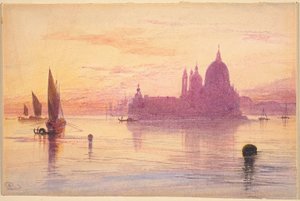 Santa Maria della Salute, Venezia, al tramonto da Edward Lear
