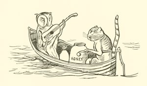 Il gufo e la gattina (incisione) da Edward Lear