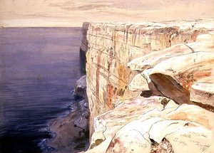 Le Rocce vicino a Garf Hasan, Malta da Edward Lear