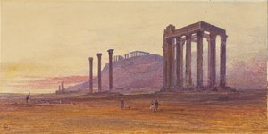 Il Tempio di Zeus Olimpio, Grecia da Edward Lear