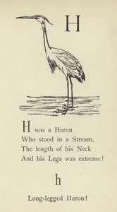 La lettera H da Edward Lear