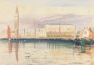 Venezia, il Palazzo Ducale da Edward Lear