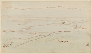 Veduta di Torino con la Superga da Edward Lear