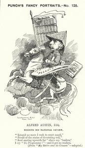 Alfred Austin, poeta inglese e redattore del National Review (incisione) da Edward Linley (after) Sambourne