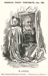 Cartone animato Punch: Charles Gounod, compositore francese