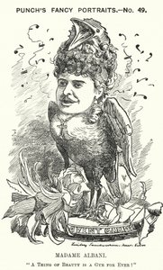 Cartone animato Punch: Emma Albani, cantante d