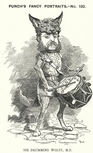Cartone animato di Punch: Henry Drummond Wolff, politico conservatore inglese da Edward Linley (after) Sambourne