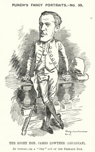 Cartone animato di Punch: James Lowther, politico conservatore inglese e sportivo da Edward Linley (after) Sambourne