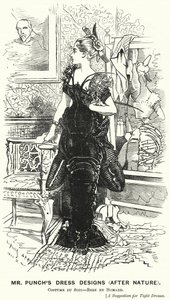 Cartone animato Punch: I Disegni di Abiti di Mr Punch (Dopo Natura) - abito aragosta da Edward Linley (after) Sambourne