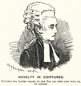Cartone animato Punch: Novità nelle acconciature da Edward Linley (after) Sambourne