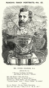 Cartone animato di Punch: Peter Graham, artista scozzese (incisione) da Edward Linley (after) Sambourne