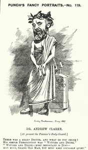 Sir Andrew Clarke, medico britannico, medico di William Ewart Gladstone (incisione)
