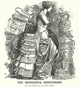 Cartone animato di Punch: La Crinoletta Disfigurans da Edward Linley (after) Sambourne