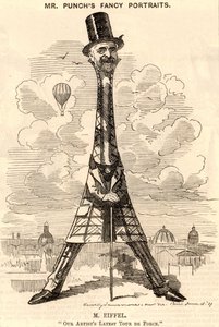 Caricatura di Gustave Eiffel