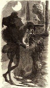 Henry Irving nella scena del balcone di "Romeo e Giulietta"